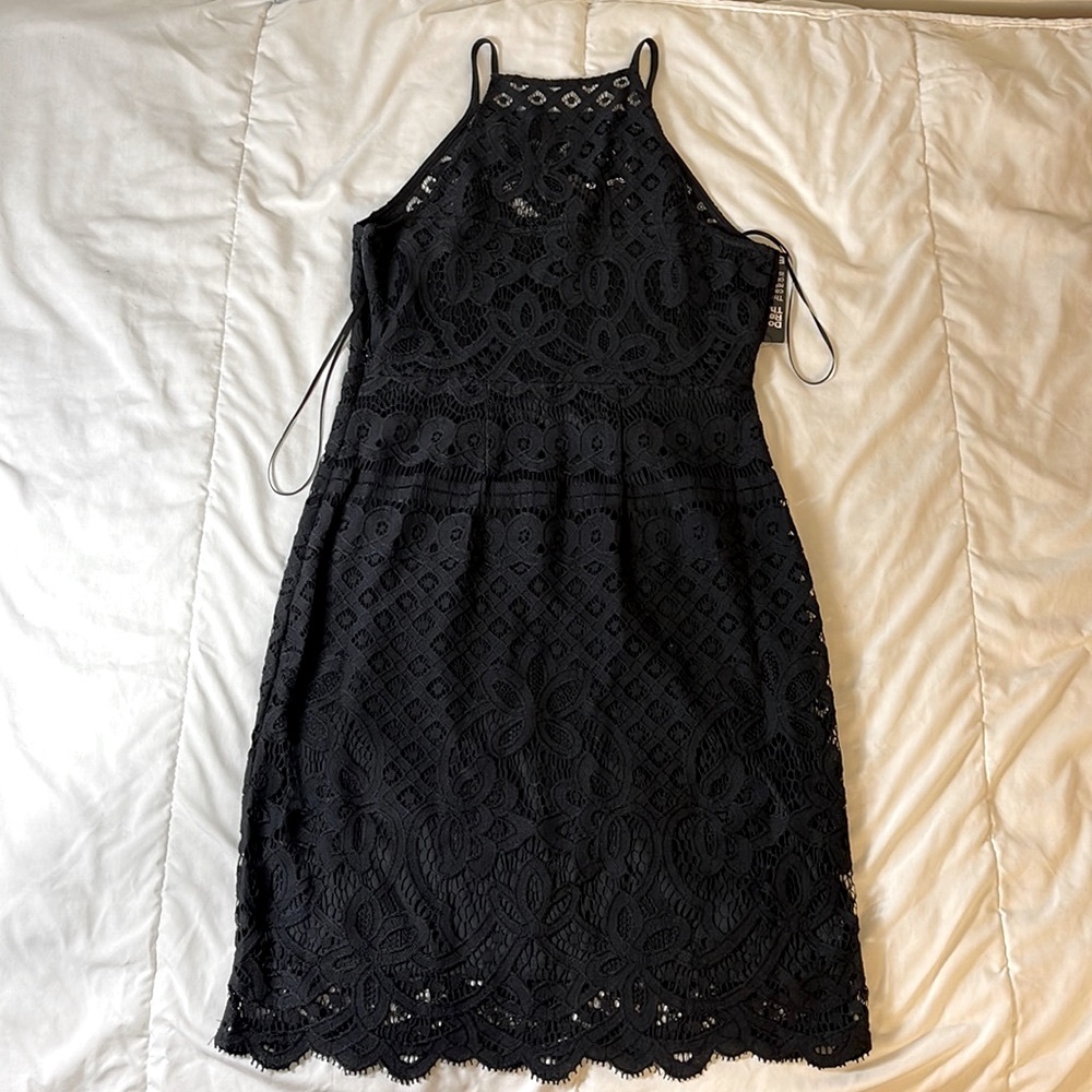 Express Black Dress with pattern